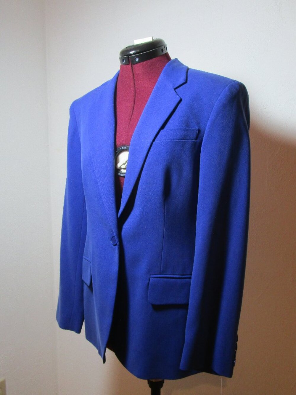 Royal Blue Silk Ralph Lauren Blazer -- Size 8P
